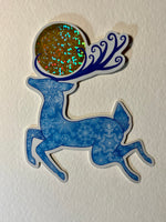 Load image into Gallery viewer, Art Sticker “Yule Deer”
