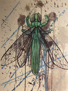 PRINT 11x15in of “Tourmaline Dragonfly”
