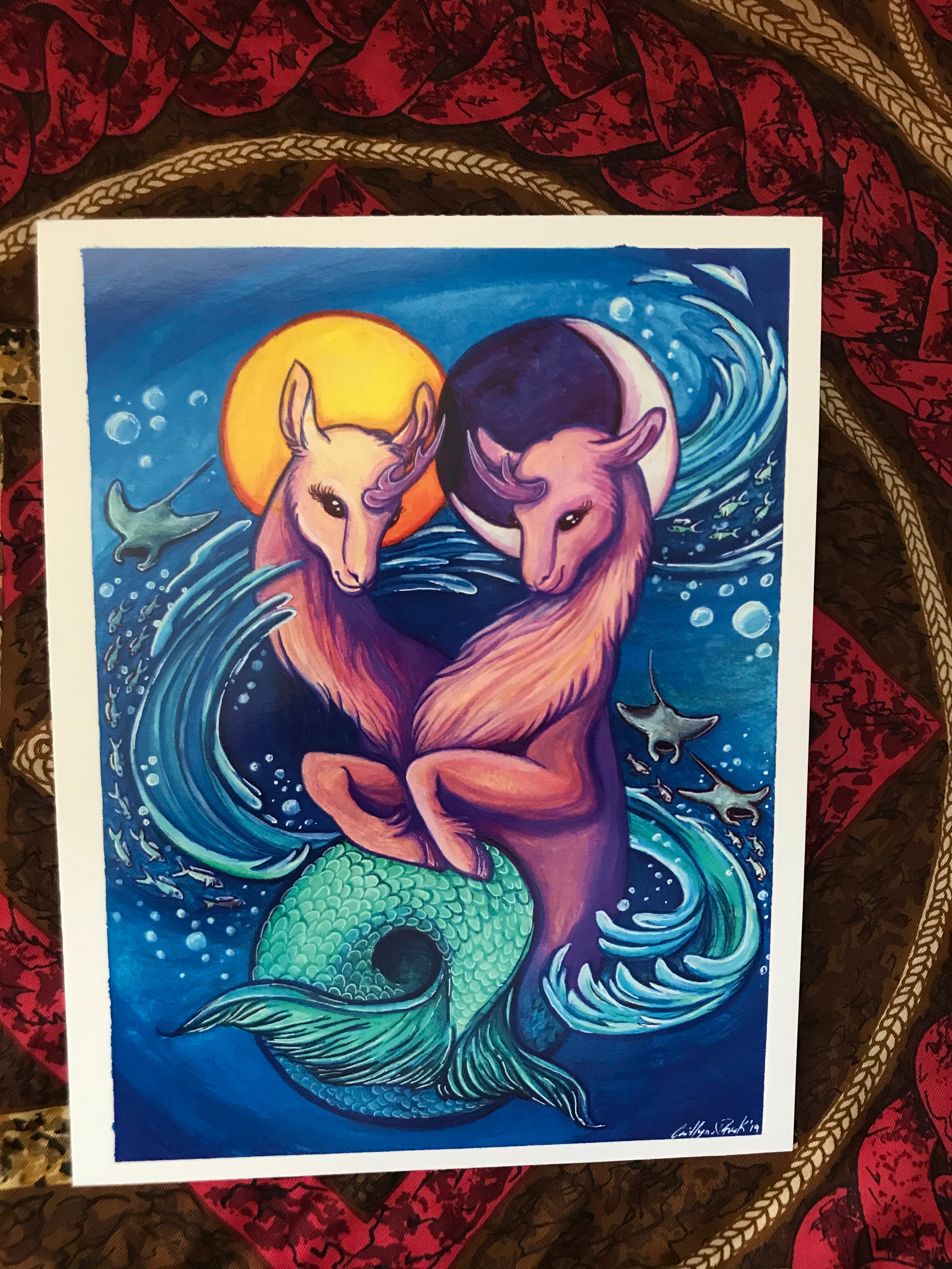 PRINT 5.5x7in “Capricorn Twins”